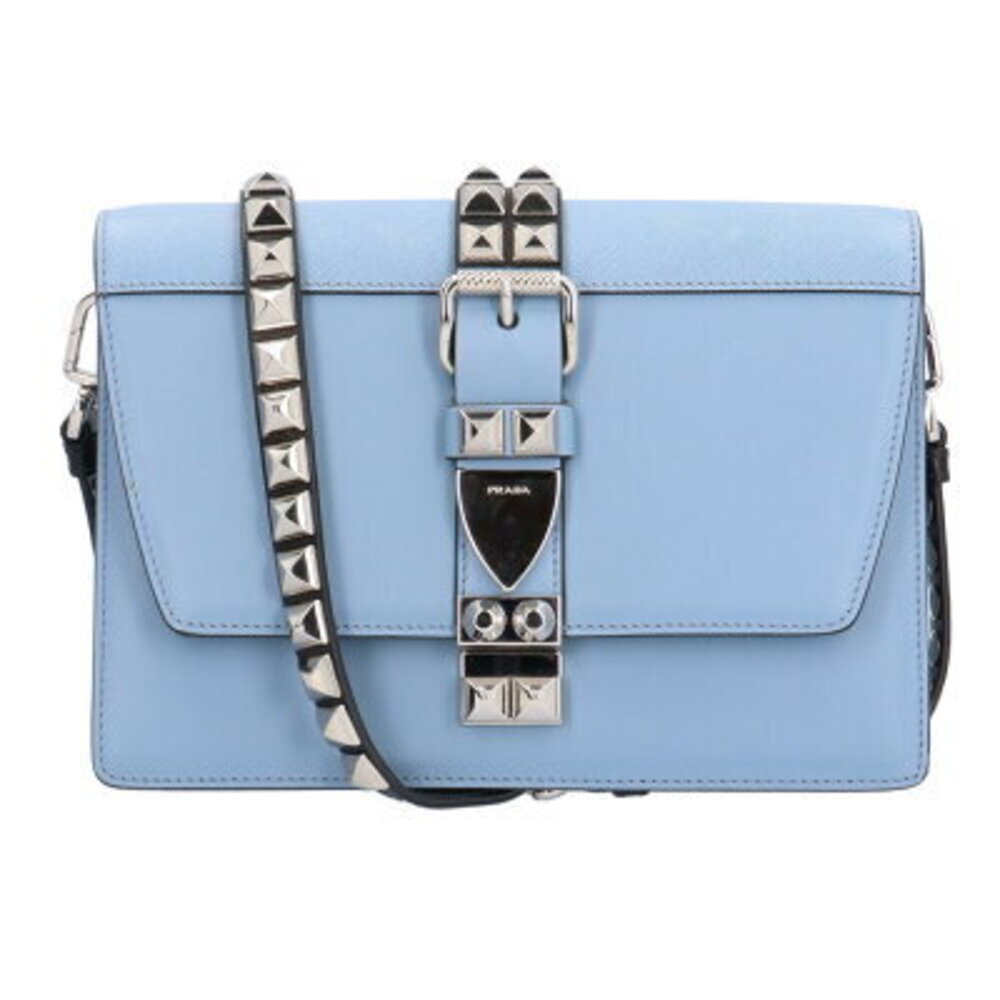 Prada Saffiano Leather Shoulder Bag Blue